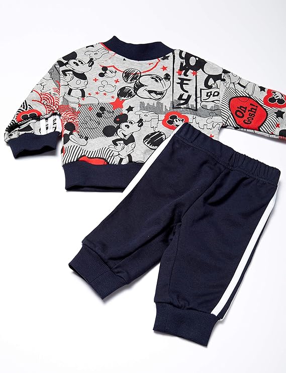 Adidas IWV98 Kids Top and Bottom Set, Disney Mickey Mouse Jogger Set, Top:  Medium Grey Heather/Bold Orange/White Bottom: Legend Ink/White (GD3725), 60  : Clothing \u0026 Accessories - Amazon.co.jp