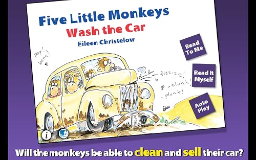 洋書 M16 Five Little Monkeys wash the car 916ieSIPbTL._SL500_.png