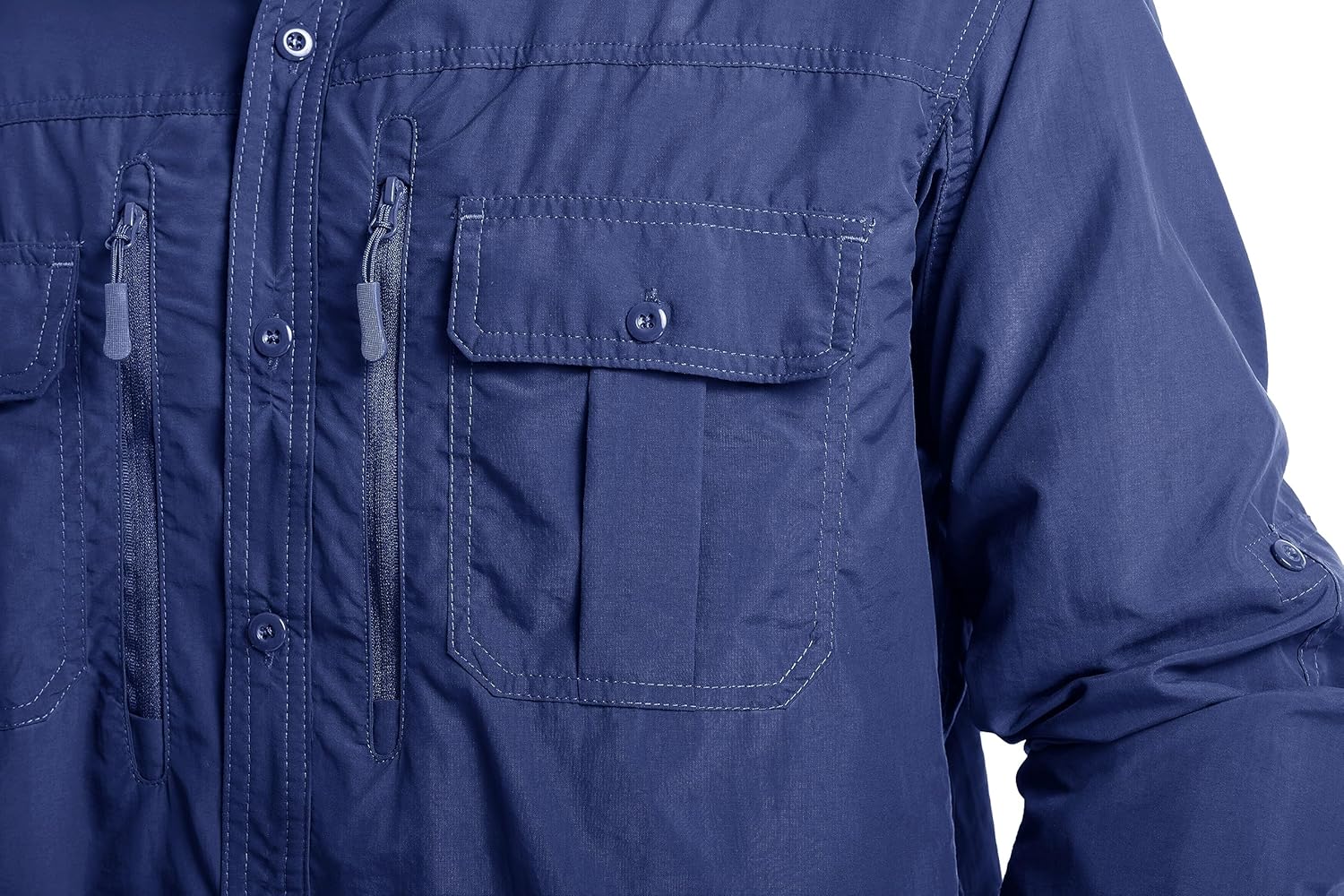 MAGCOMSEN Men's UPF 50+ Sun Protection Shirts, Button Down Long Sleeve Shirt for Hiking, Fishing, Safari - Image 7