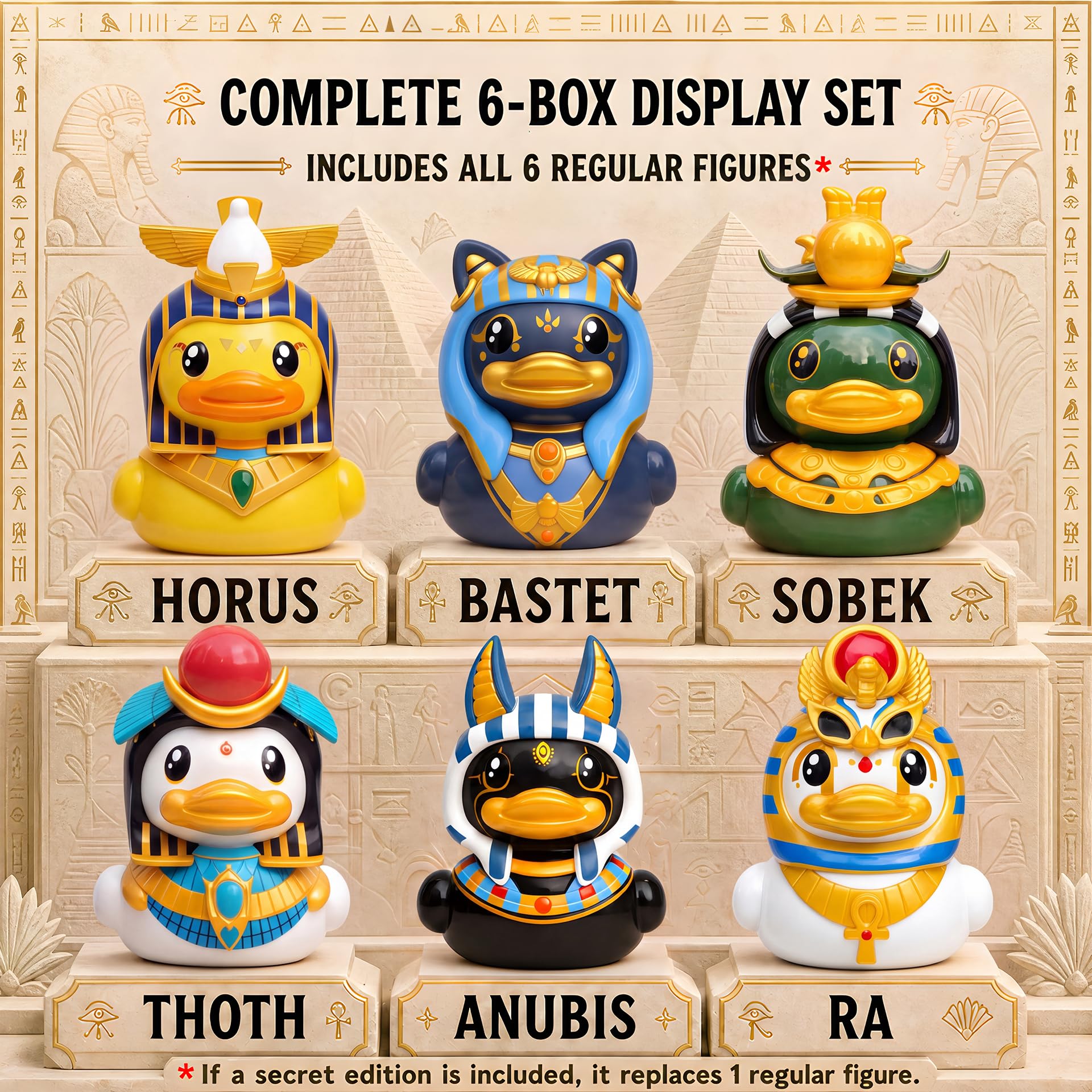 Amazon.com: BDUCK x 大英博物館完整版6 盒埃及神盲盒公仔組| 完整的6