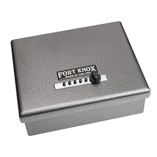 Fort Knox Original Pistol Box (PB1), Security for pistols, handgun, California DOJ Certified, Quick-Access Mechanical Lock, Heavy-Duty Steel