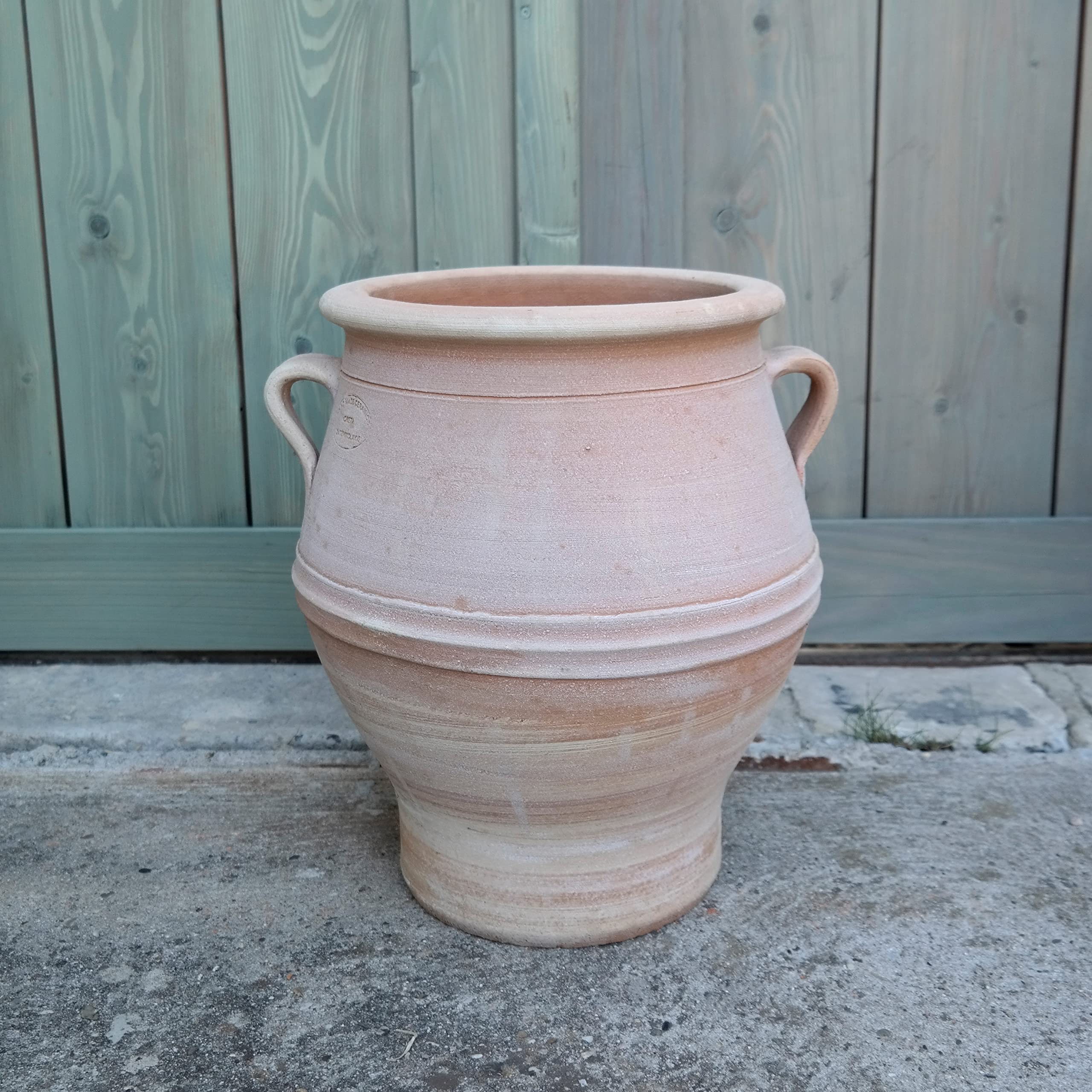 Palatina Werkstatt Áfora de terracota, 40 cm, 100% hecha a mano, única, exclusiva ánfora resistente al invierno para el jardín y el interior