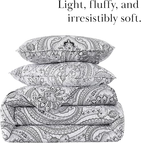 Miniatura 7 de Southshore Fine Living, Inc. Juego de edredón de 6 piezas tamaño Queen en una bolsa, tela ligera y suave, con una colcha, dos fundas a juego y tres
