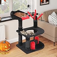 YITAHOME Albero per gatti gotico, centro attività multi-livello per gatti con trespolo superiore