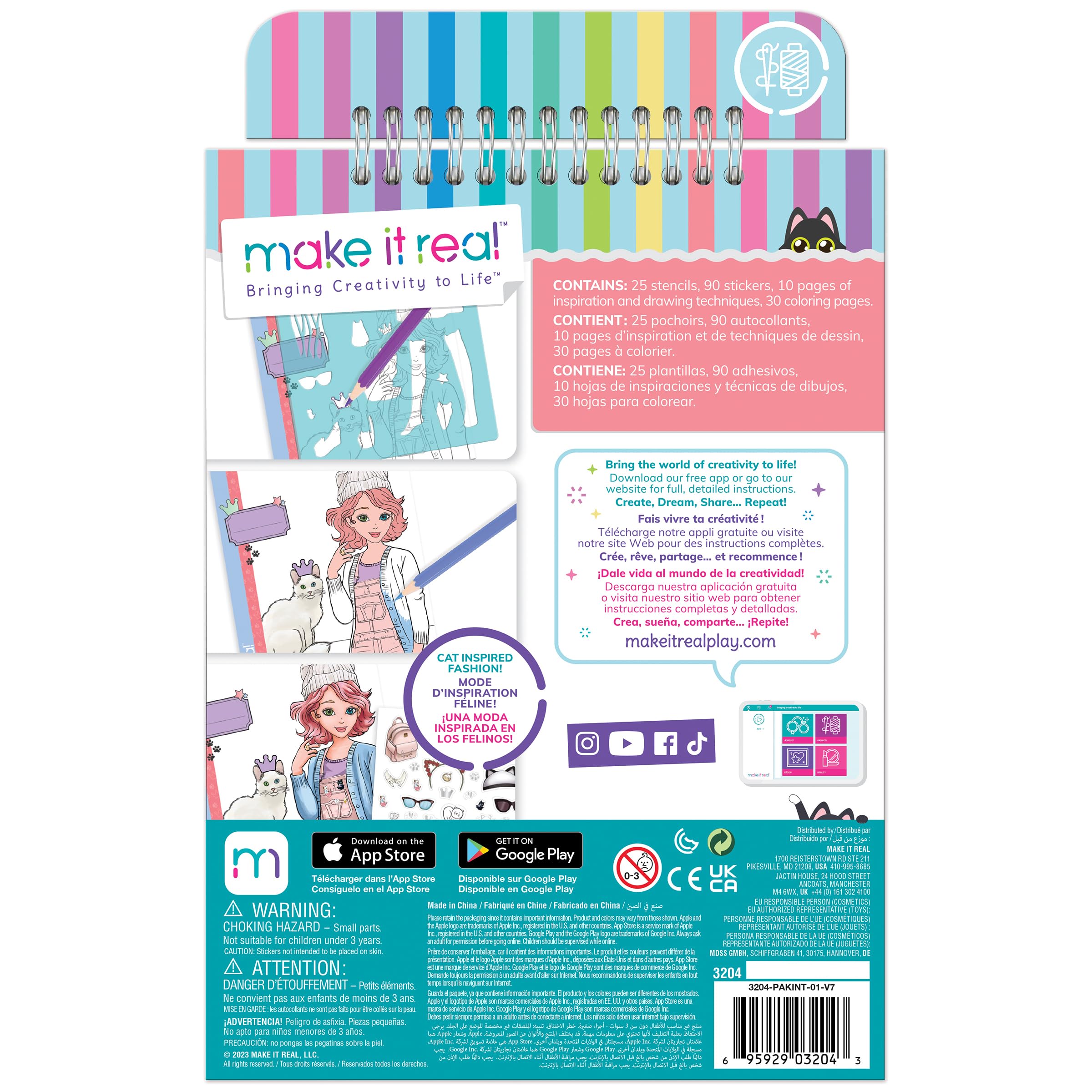 Make it Real - Fashion Design Sketchbook: Pretty Kitty (3204)