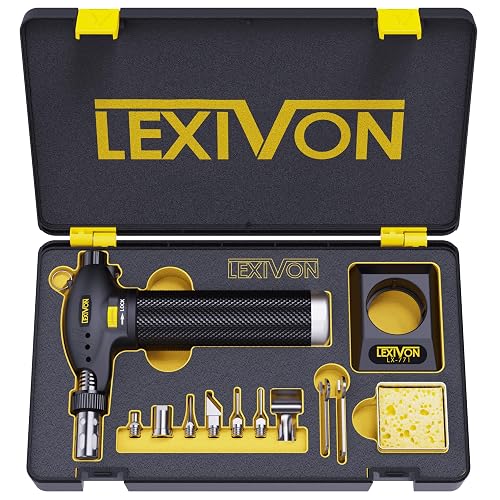 LEXIVON Butane Torch Multi-Function Kit | Premium Self-Igniting Soldering Station