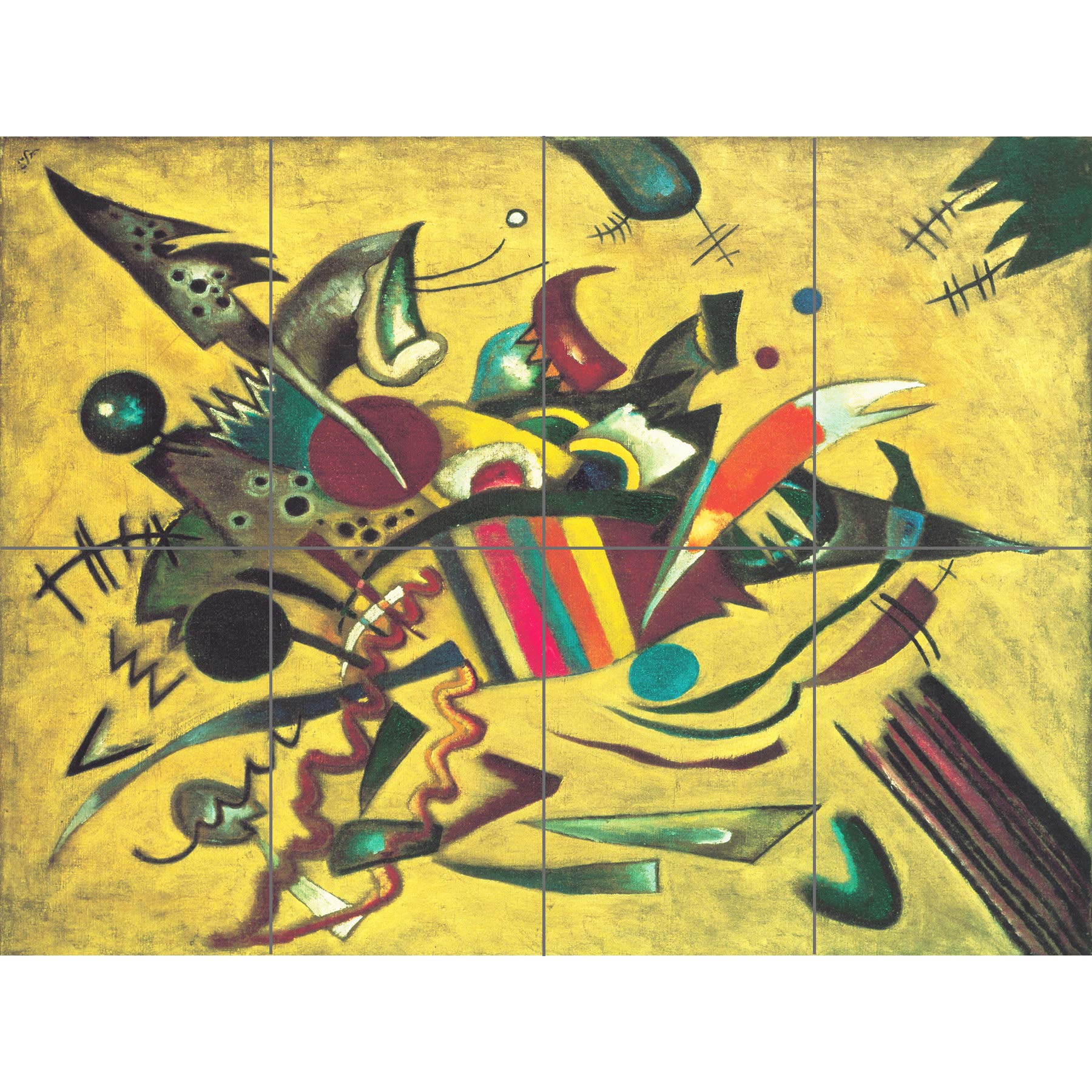 Artery8 Wassily Kandinsky 1920 Points XL Giant Panel Poster (8 Sections)