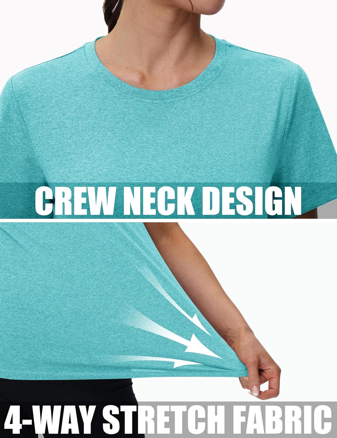 MAGCOMSEN Women's Tops Short Sleeve Workout Shirts UPF 50+ Quick Dry Athletic Running Swim Rash Guard - Image 4