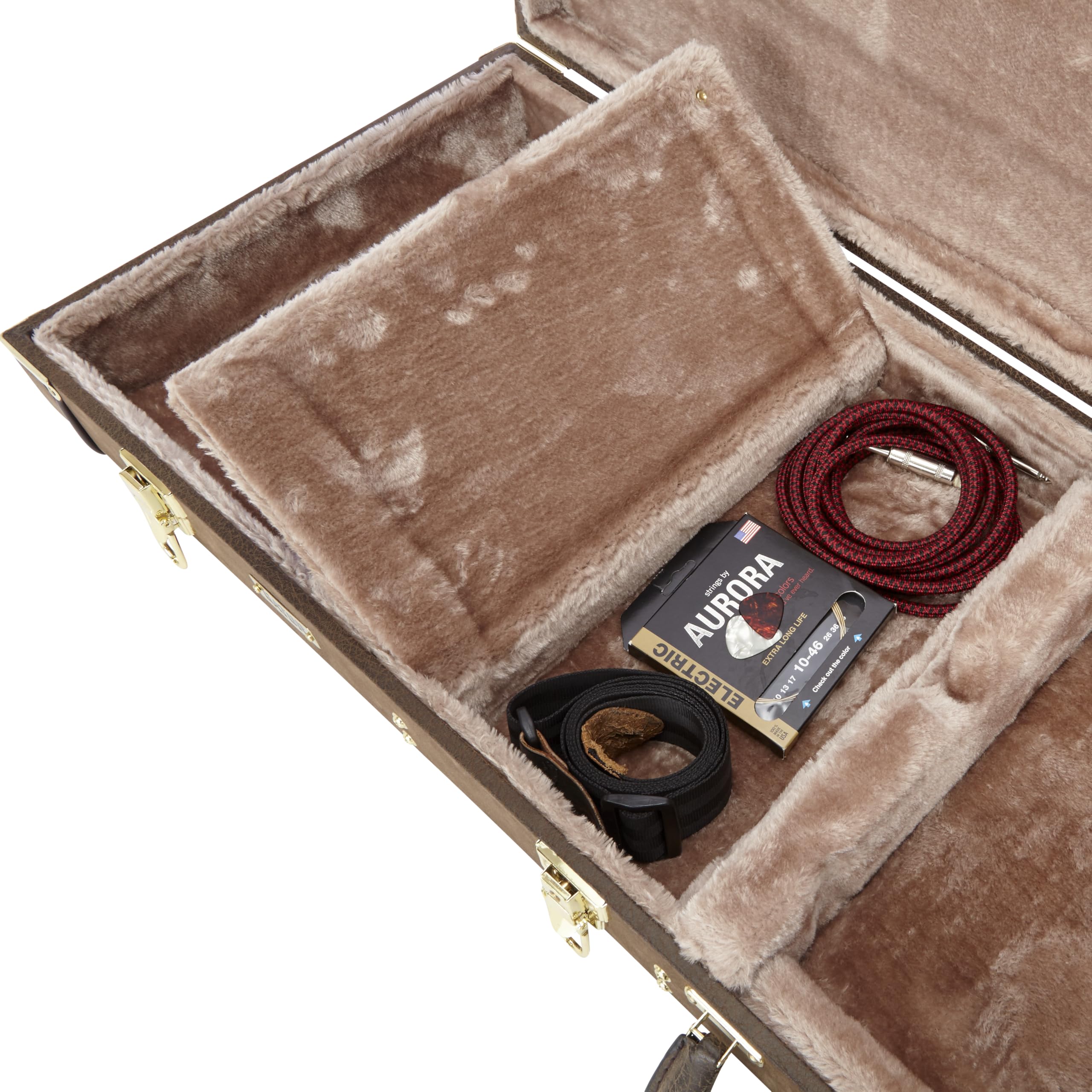 Gator Cases Deluxe walizka na gitarę standardową elektryczną w stylu vintage, brązowa (GW-ELECT-VIN)