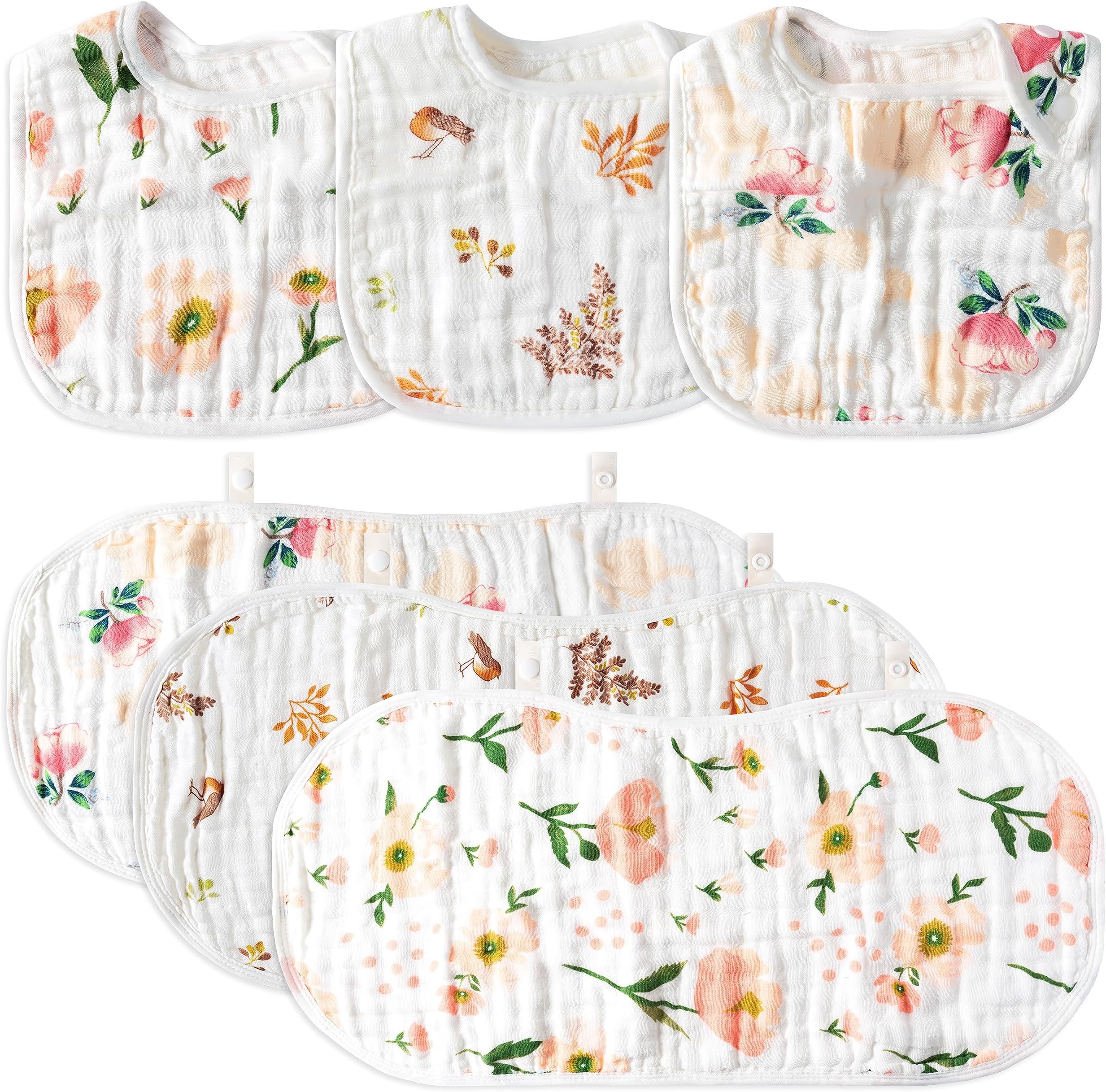 aden + anais Burpy Bib, 100 Cotton Muslin, Soft Absorbent