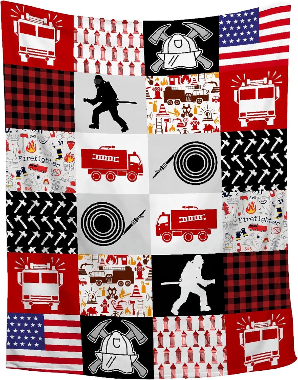 Fire Truck Blanket Ultra Soft Truck Car Blanket for Toddler