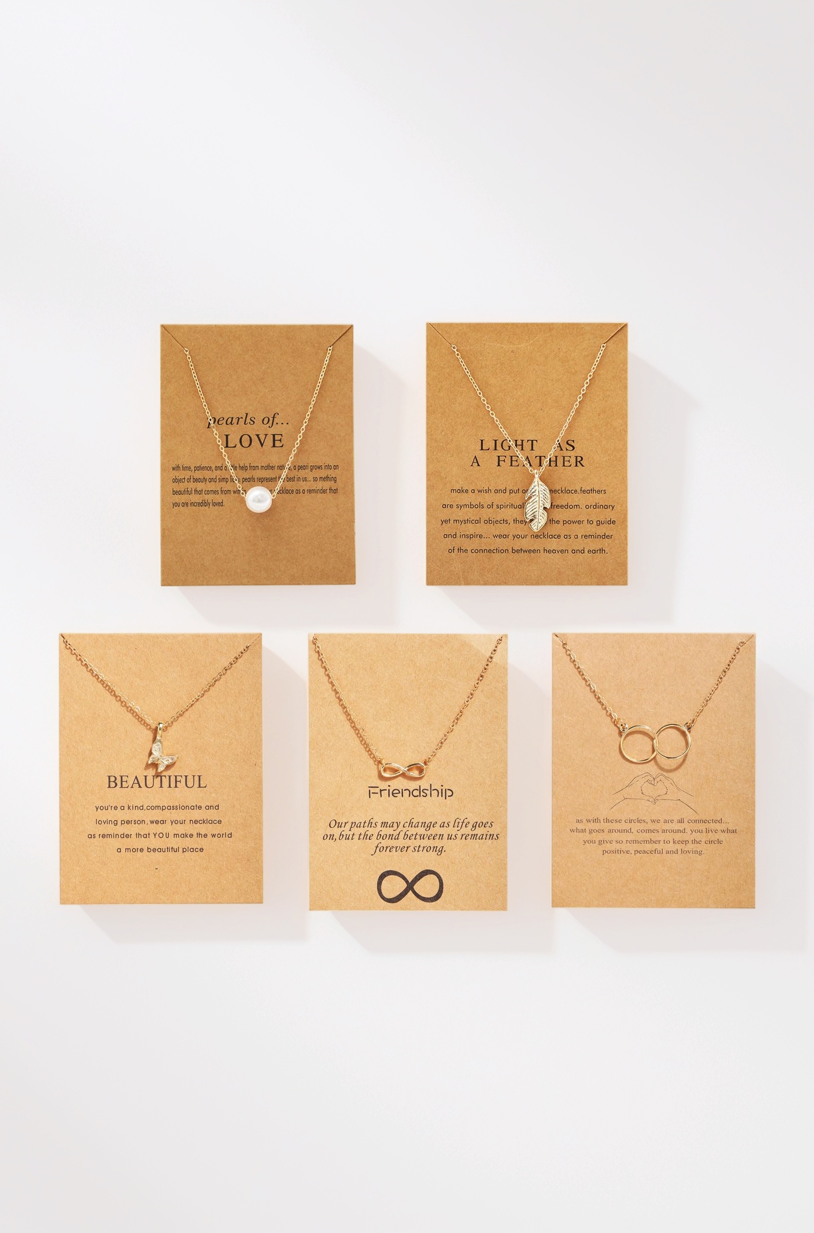 5 Pcs Combo Latest Stylish Infinity Butterfly Pearl Necklace Jewellery Set for Women Pendant Necklace Gifts for Girls (15911np)