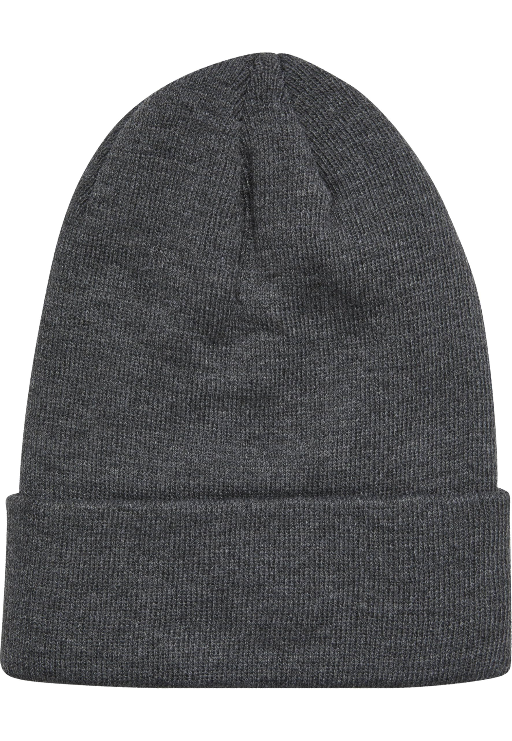 Urban Classics Uniseks Leatherpatch Long Beanie Czapka Zimowa, Szary