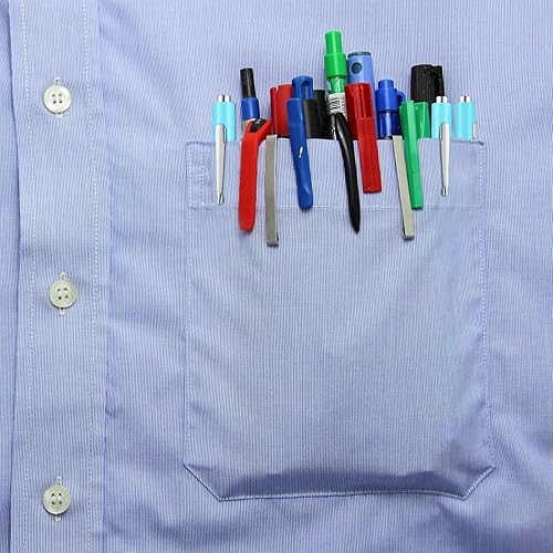 Miniatura 5 de Honoson 10 destornilladores de bolsillo mini tapas y clips de bolsillo, destornillador pequeño magnético ranurado con una sola cabeza de hoja