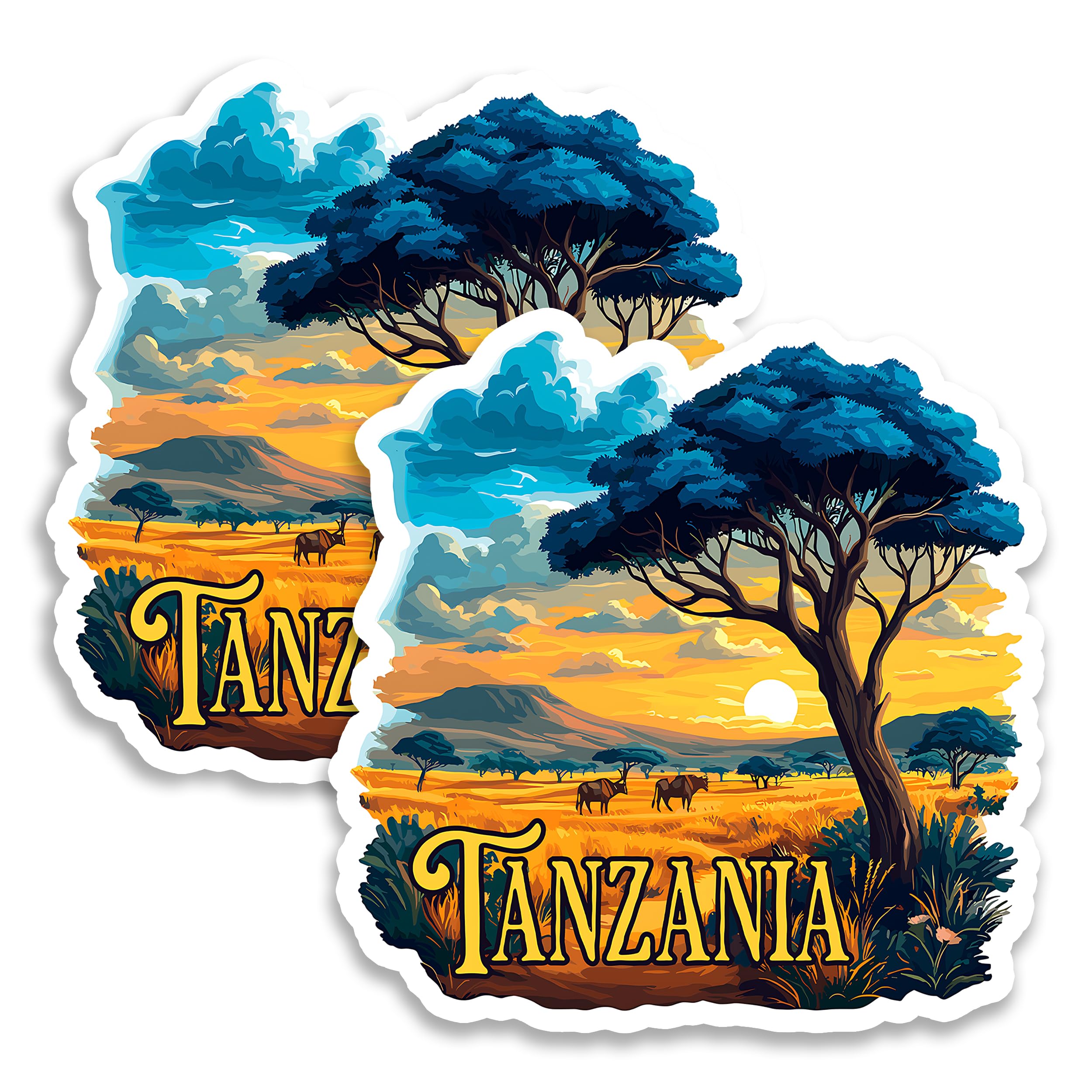 Aimants Tanzania haut de gamme en vinyle 10,2 cm pour réfrigérateur ID 44999