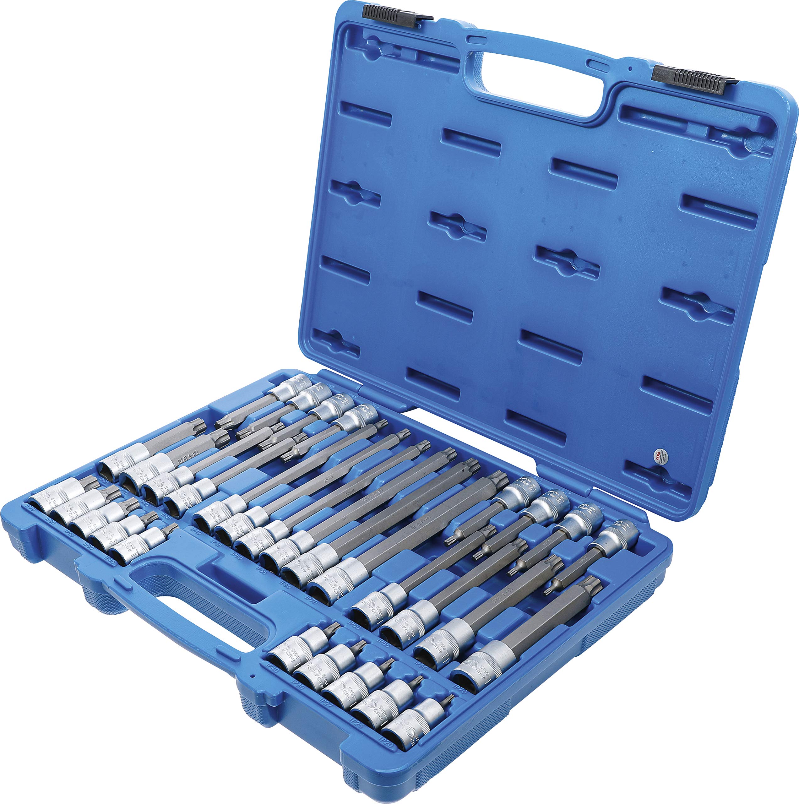 BGS 5190 | Juego de puntas de vaso | entrada 12,5 mm (1/2") | perfil en TP (para Torx Plus) TP20 - TP70 | 32 piezas