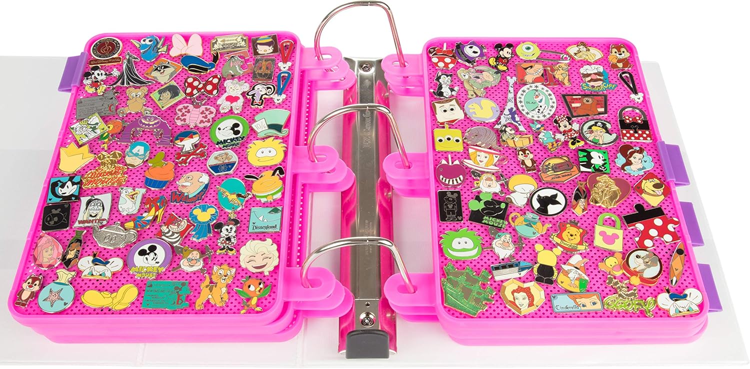 Enamel Pin Display Pages- Display and Trade Your Disney Collectible Pins in Any 3-Ring Binder - Black