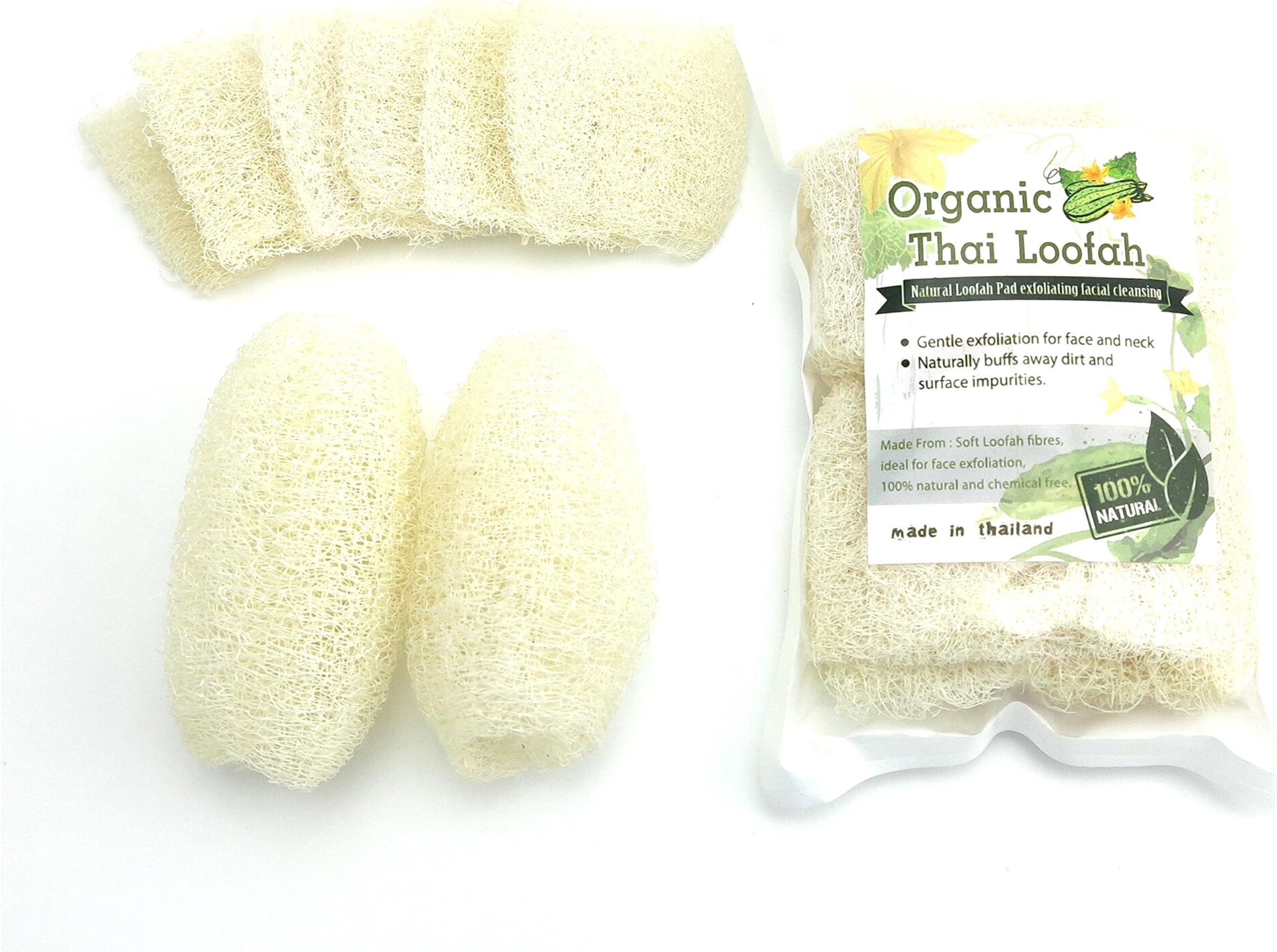 Soft Loofah Natural Facial Scrubber and cleansing Face scrub Exfoliating Facial Buff Deep clean Face wash remove blackhead (20 Pads)