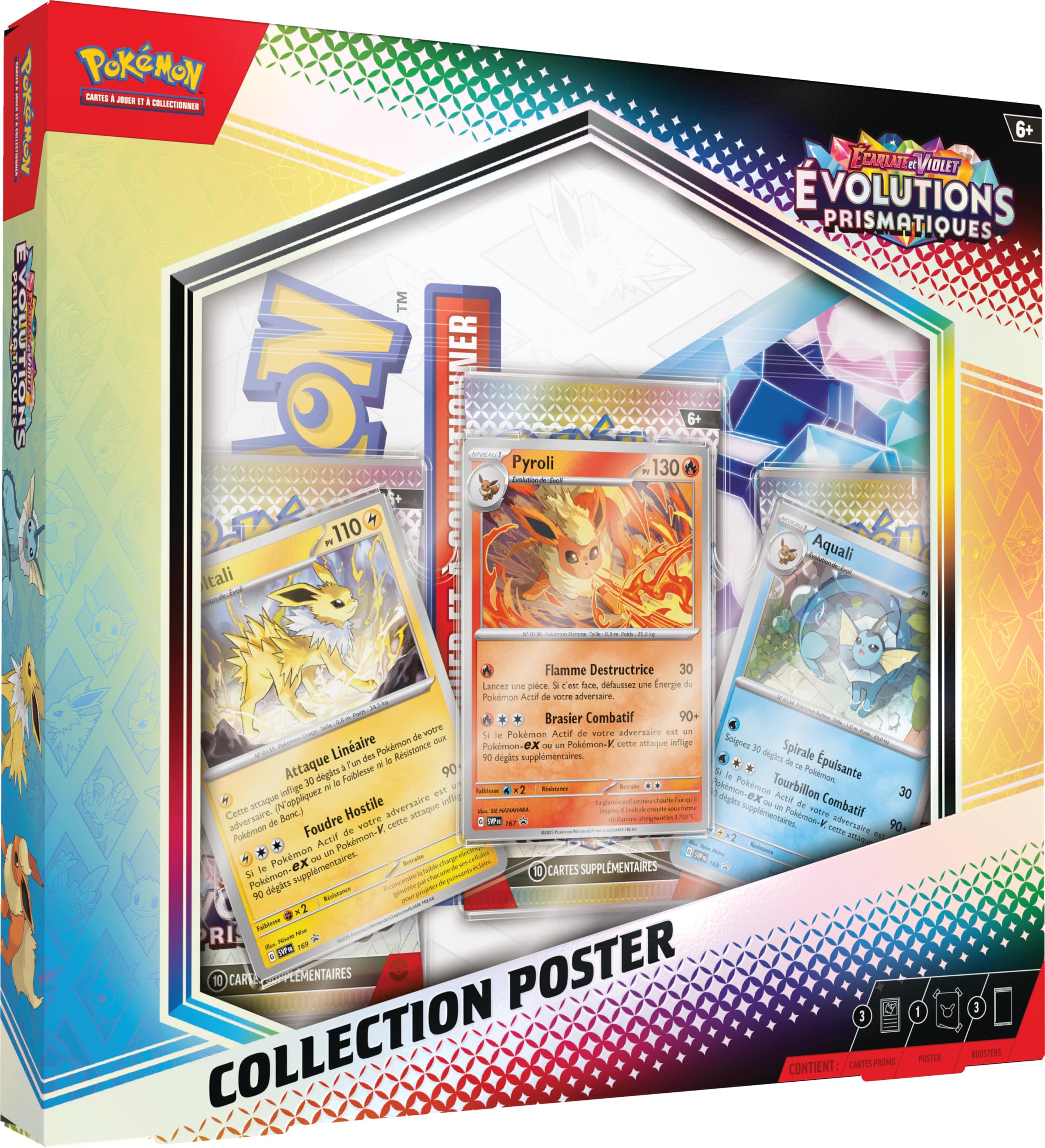 TCG Pokémon : Kolekcja plakatów Szkarłatny i Fioletowy - Pryzmatyczne Ewolucje (3 boostery i 3 błyszczące karty promocyjne)