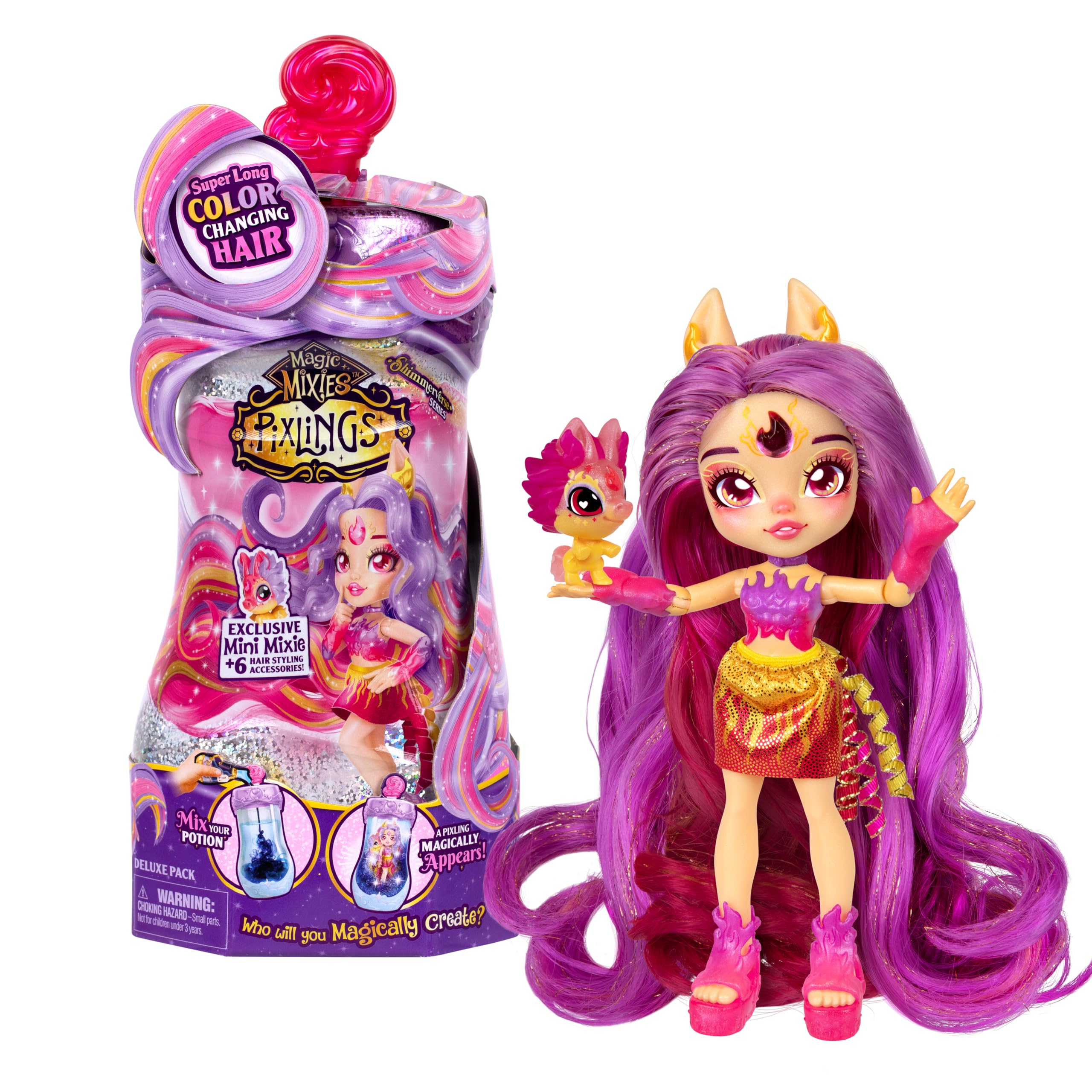 Magic Mixies Pixlings S2 Galaxy Hair Doll Single Pk Pippa