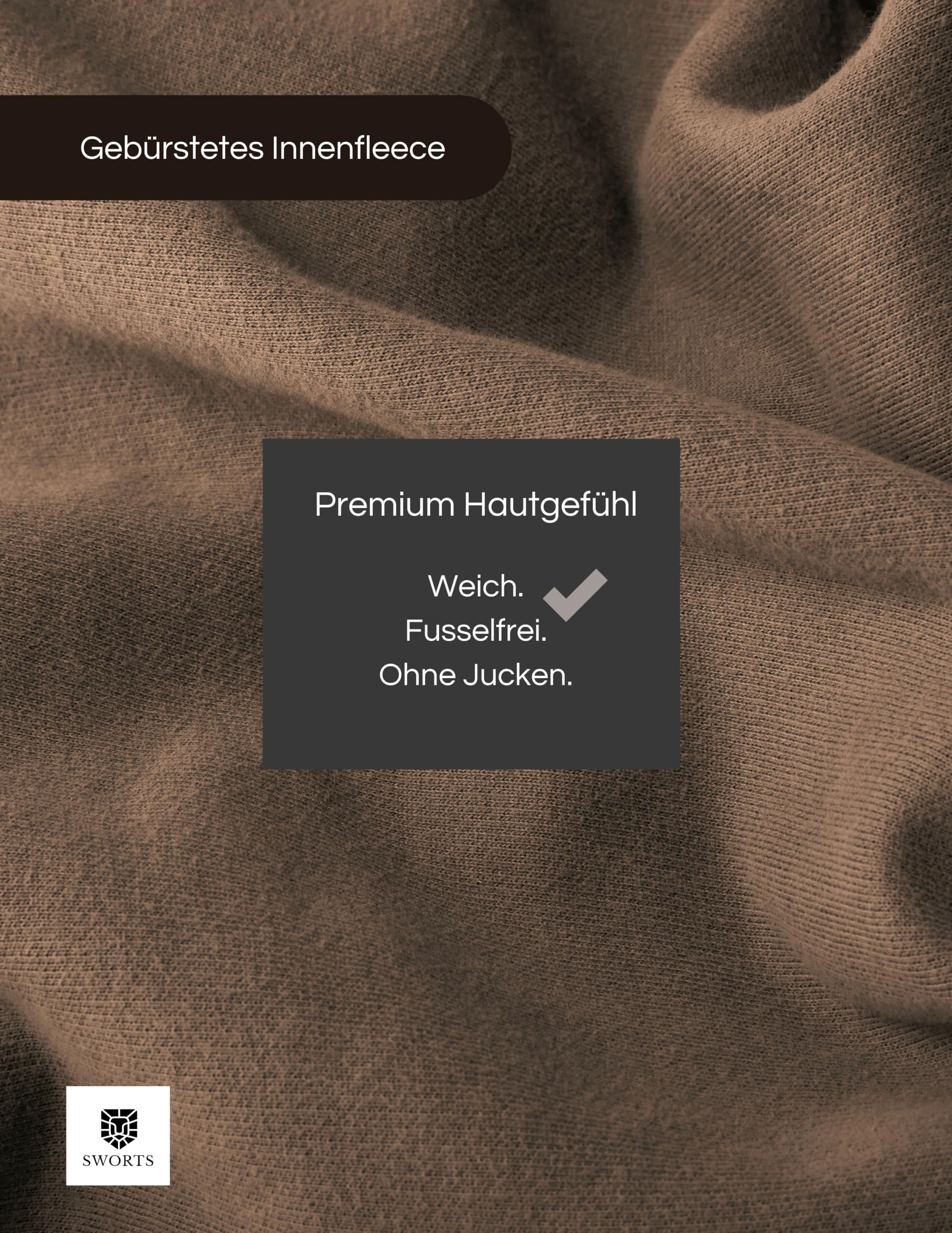 Cagoule thermique unisexe avec pores respiratoires pour sports d'hiver I Masque de ski en polaire ultra douce, marron, taille unique