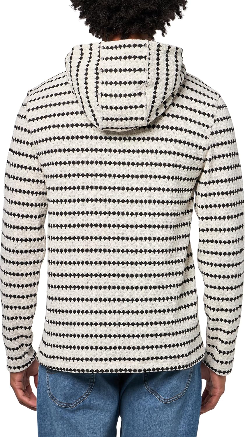KARL LAGERFELD Men's Hooded Front Pocket Striped Sweatshirt