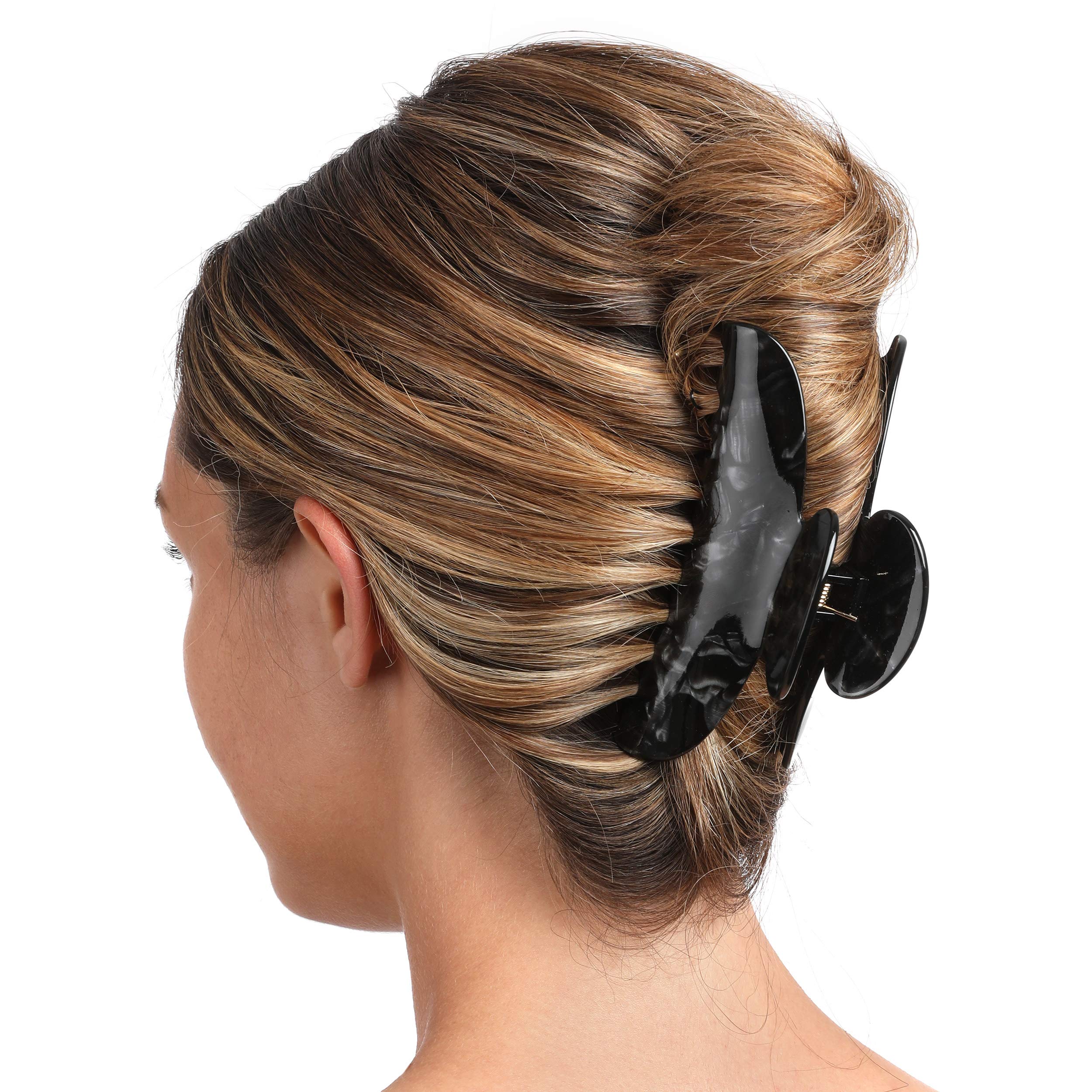 FRANCE LUXE Large \'Couture\' Jaw Clip - Black - Sz - 2\