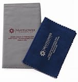 Mayflower Jewelry Polishing Cleaning Cloth Set of 2 Made in USA for Silver Gold Platinum. Soft Cotton. Sizes L11 x 14 In M 8 x 6 In Tarnish Cleaner Remover Shines Jewelry Gold Watches Silverware Coins
