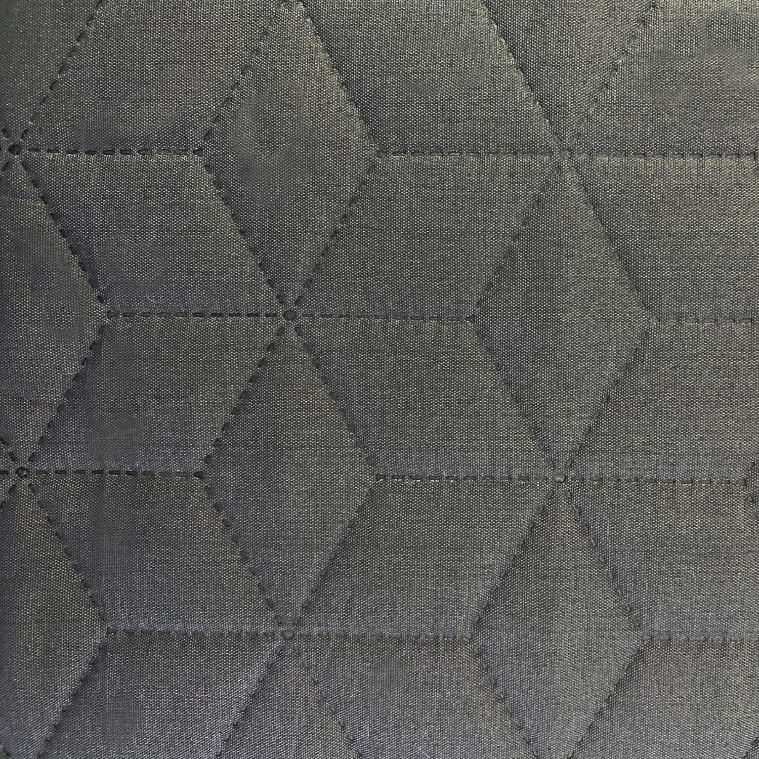 Delindo Lifestyle Copriletto Belford antracite grigio, copriletto per letto matrimoniale, tinta unita, trapuntato, 220 x 240 cm
