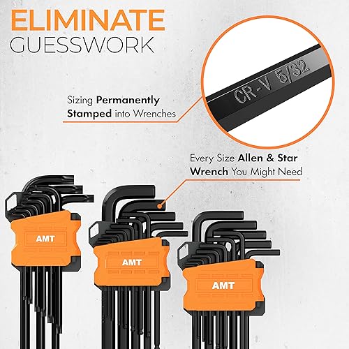 Miniatura 5 de AMERICAN MUTT TOOLS Juego de llaves Allen plegables con juego de llaves en L