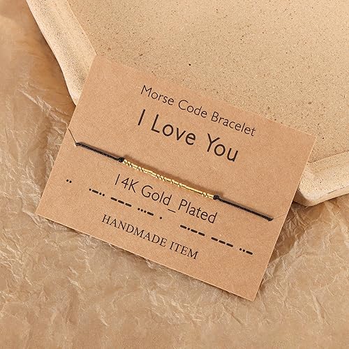 Miniatura 3 de SANNYRA Pulsera con código morse para regalos del día de la madre Pulseras para hermana y hermano, pulseras familiares con código morse a juego