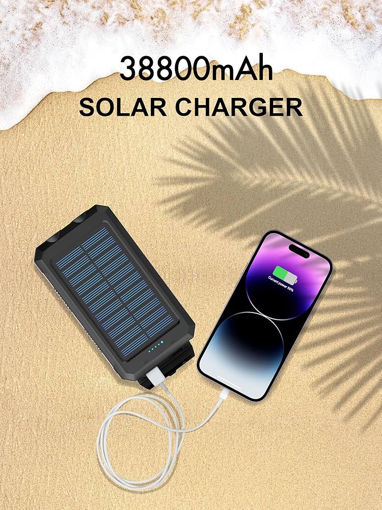 Amazon.com: Solar Charger, 38800mAh Solar Power Bank