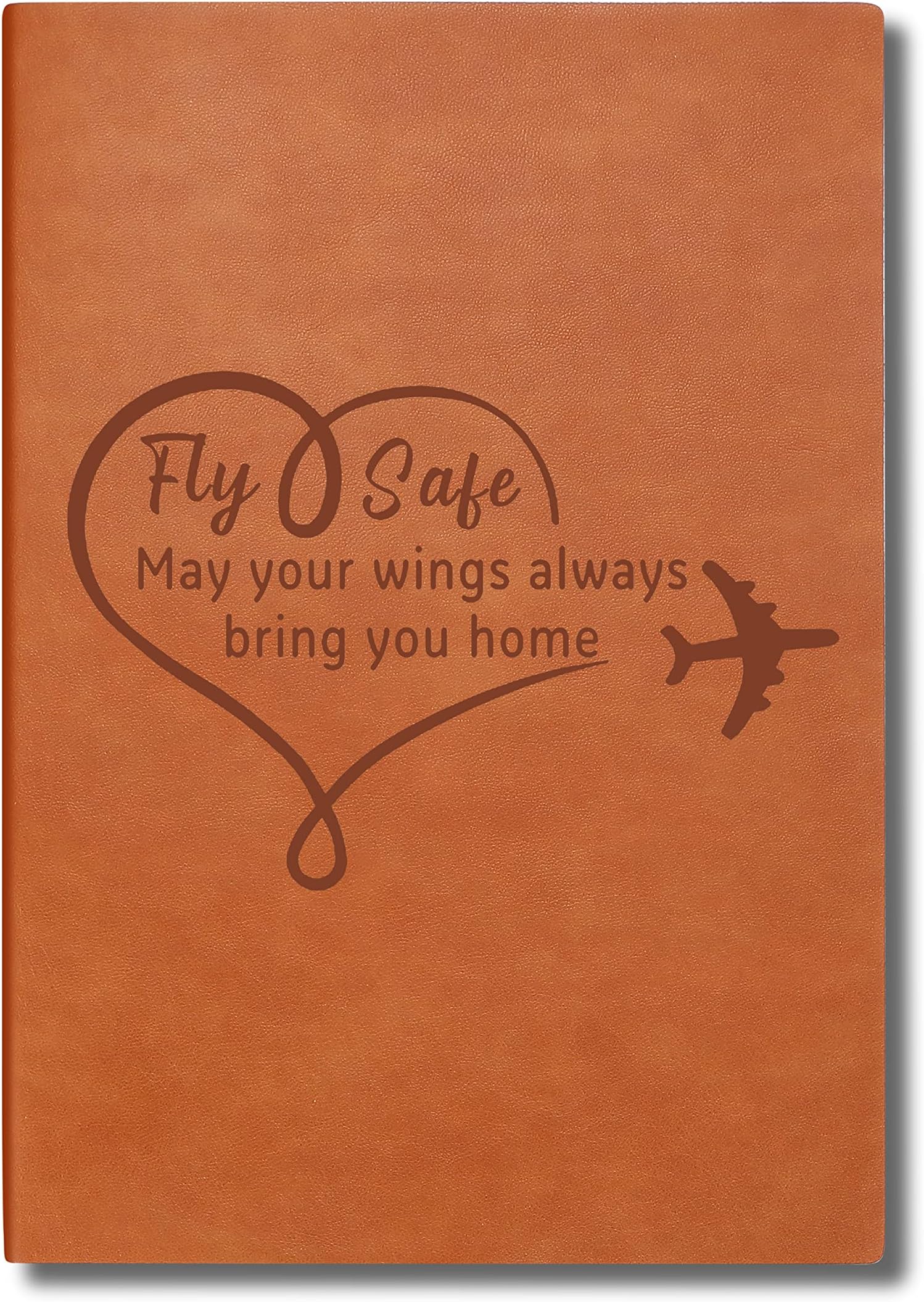 LBWCER Pilot Gift Fly Safe Lined Journal Notebook Pilot Gifts School Business Work Travel Writing Lined Journal Notebook Long Distance Traveler Gift (Fly)