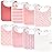 KeaBabies 8-Pack Organic Baby Bibs for Boys, Girls - Super Absorbent Cotton Drool Bibs for Baby Girl & Boy, Teething Toddler, Drooling Newborn, Ultra Soft & Machine Washable (Blush)