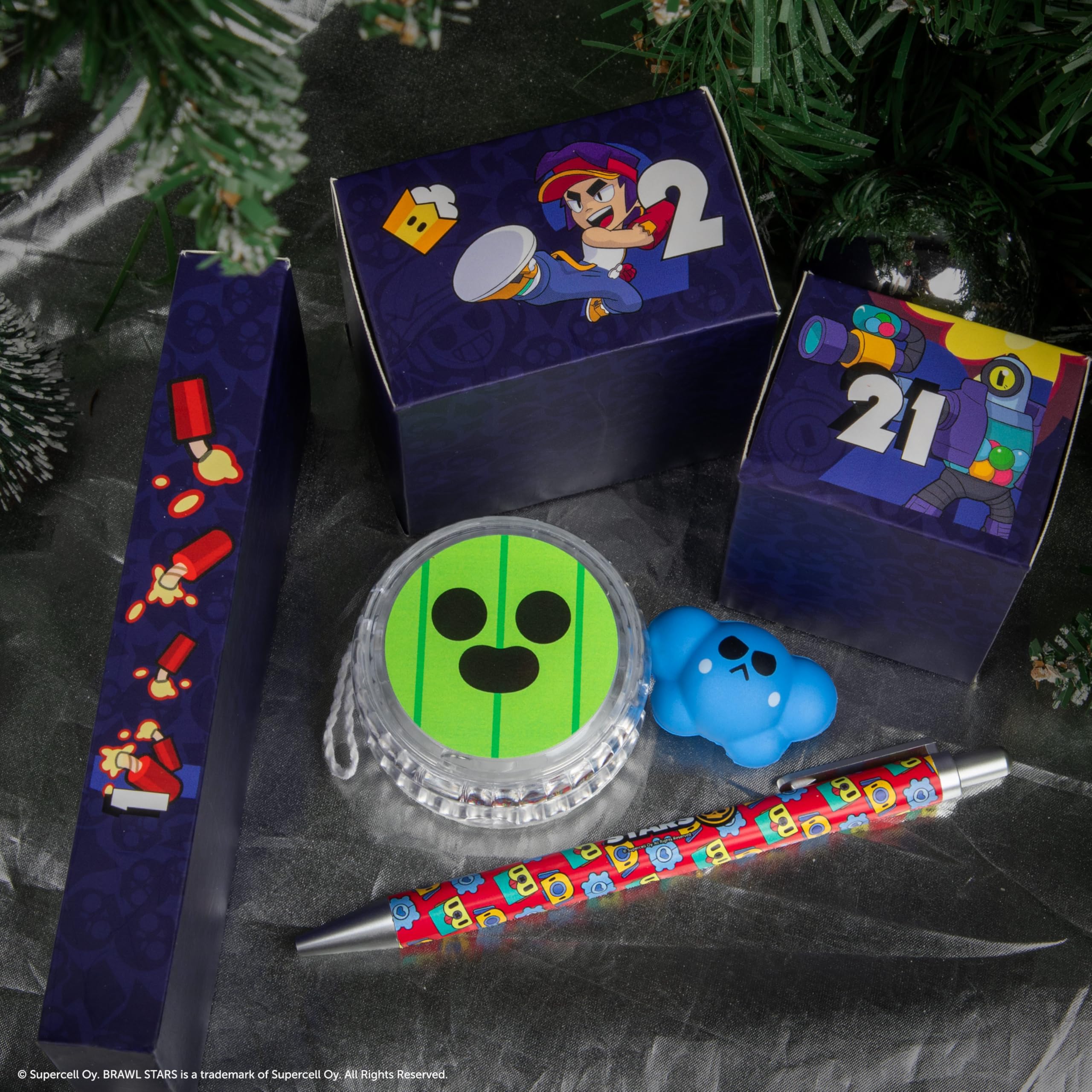 Cinereplicas Brawl Stars - Calendrier de l’Avent Mega Box 2026-24 cadeaux de brawler inclus - Papeterie & Petits Accessoires - Licence Officielle