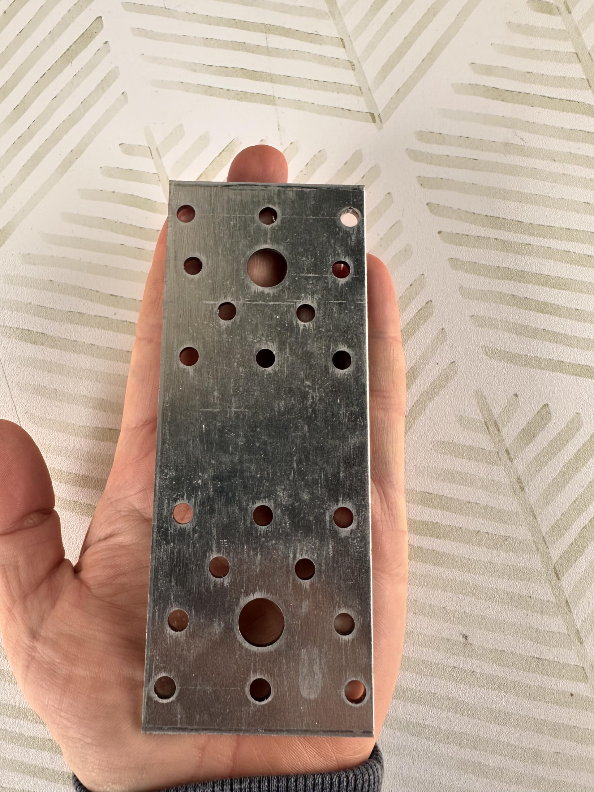 10x Placas de Unión Metálicas 140 x 55 x 2,5 mm – Acero Galvanizado Anticorrosión – Conector Perforado para Madera, Pletinas de Refuerzo Planas para Muebles y Reparación