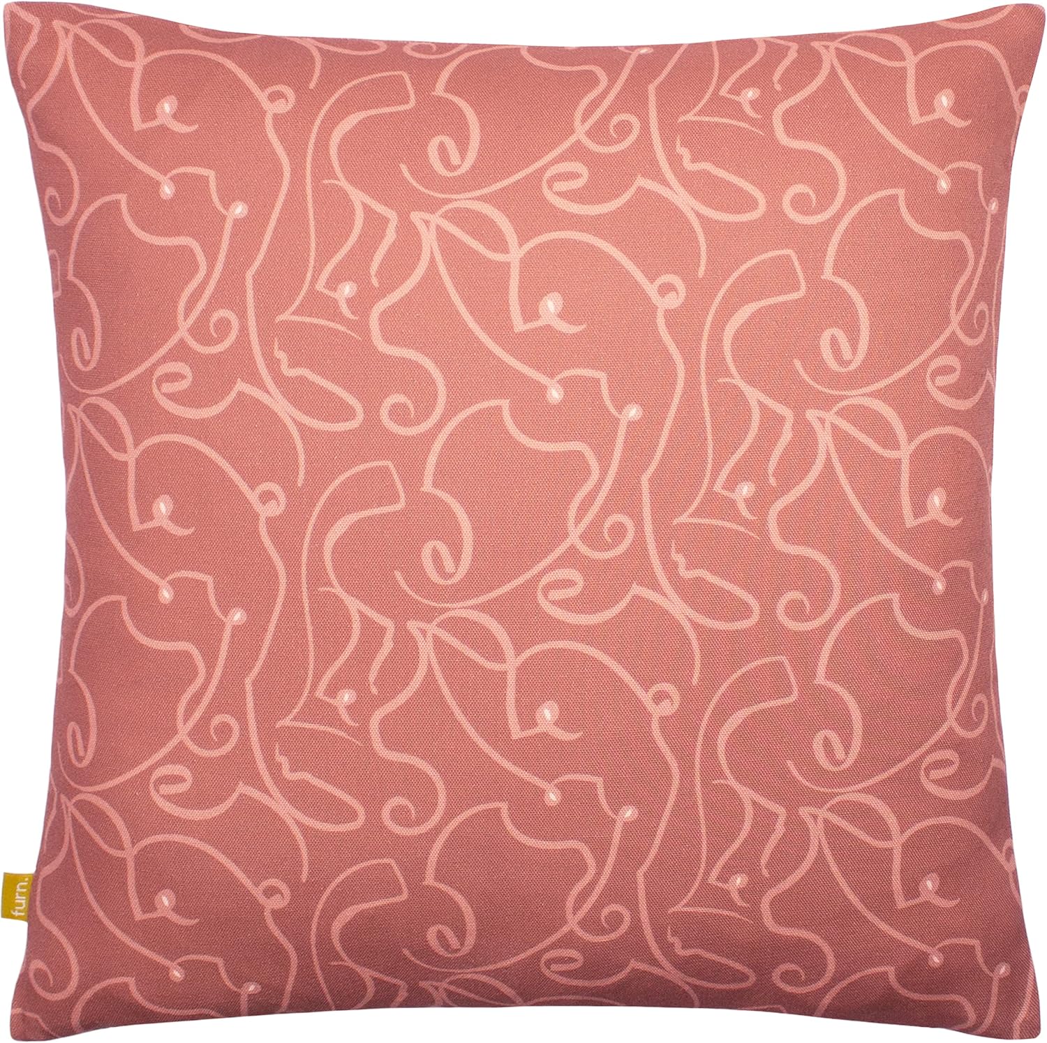 Furn Recycled Bodyart Throw Pillow Cover (43cm x 43cm) (Red Clay)