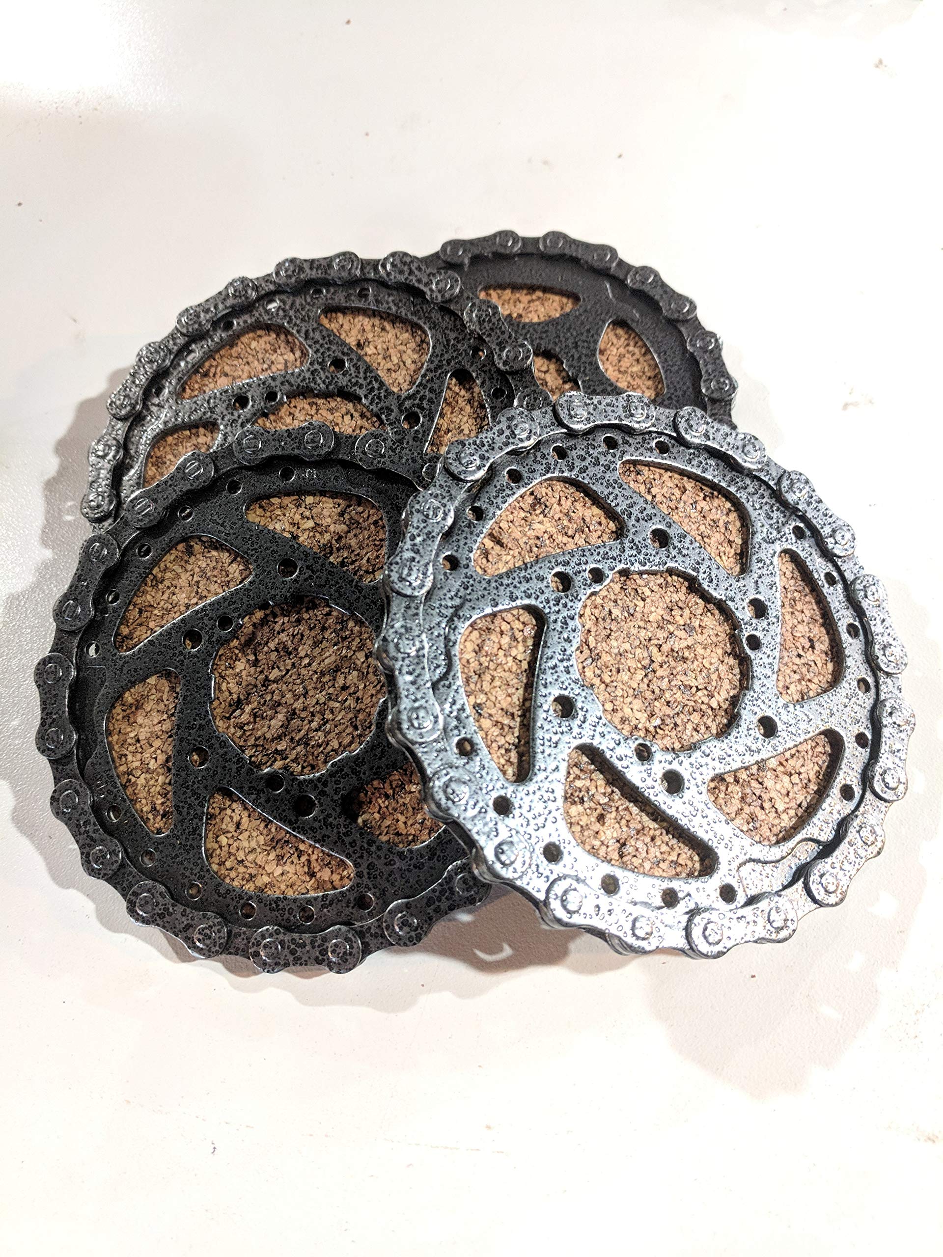 Drink Coaster handmade from recycled bicycle parts (1 each)
