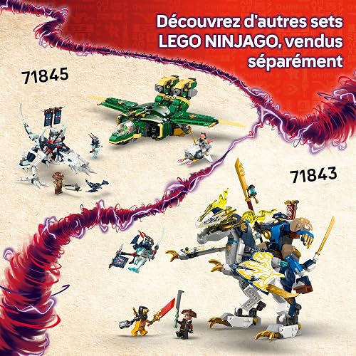 LEGO NINJAGO Ninja Combat Vehicle - Transforms into 2 Ninja Motorbikes & a Jet Plane Toy - 6 Minifigures incl. Kai & Cole - Dragons Rising Birthday Gift for 8+ Year Old Boys - 71844 - 7