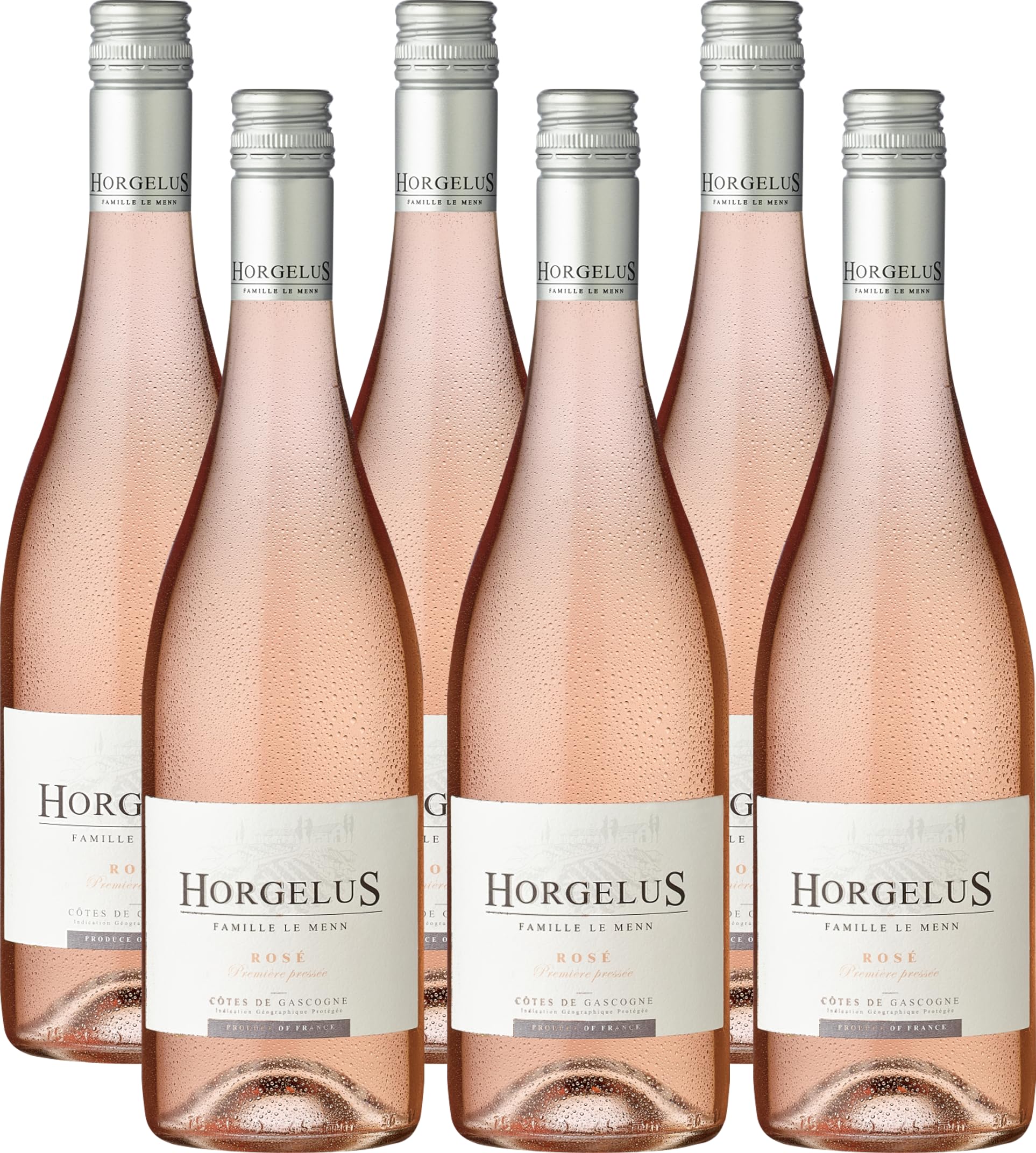 Horgelus Rosé Côtes de Gascogne I.G.P. (6x 0,75l) - Eleganter, trockener Roséwein mit Aromen von Erdbeere & Himbeere
