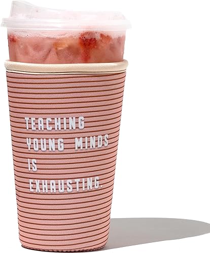 GoCuff - Fundas de neopreno reutilizables para café helado, aislantes con asa para tazas de café helado, bebidas frías compatibles con muchos, tazas