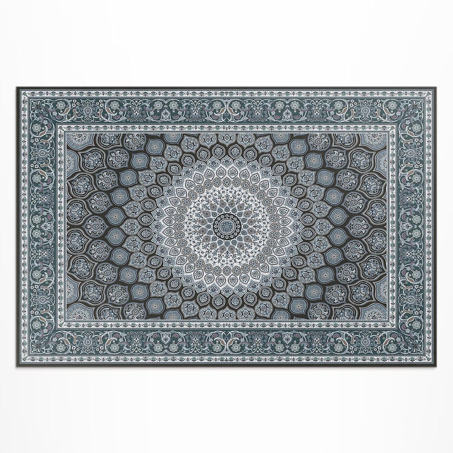 Tapis extérieur de jardin en PVC rectangle 60x90 cm lavable pour sol de terrasse
