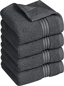 Utopia Towels Luxury Wash Cloths Set, 12 x 12 Inches, 600 GSM, 100% Cotton Ring Spun, Highly Absorbent and Soft Feel Washcloths for Bathroom, Spa, Gym, and Face, Navy, Pack of 4