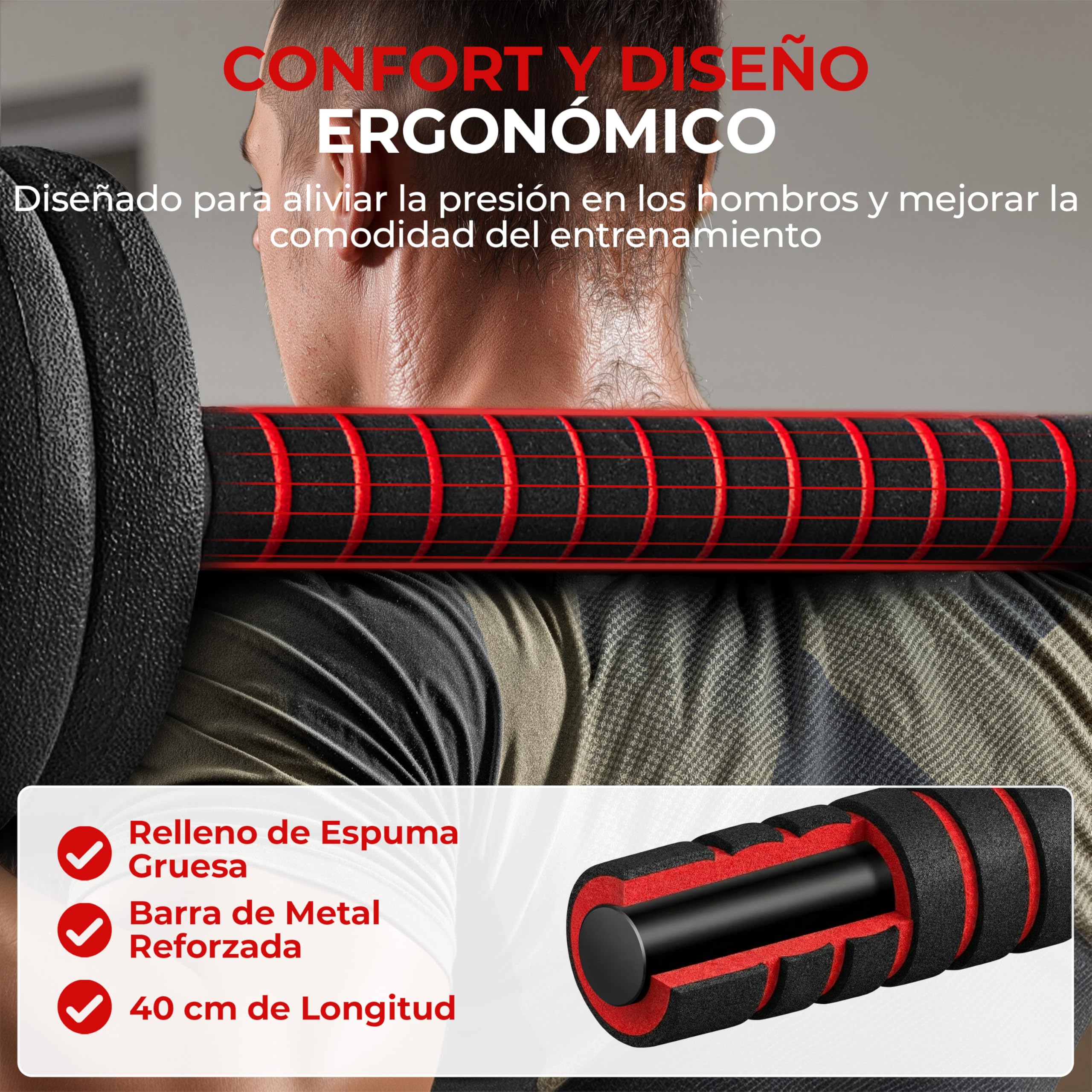 Yaheetech Juego de Mancuernas 20 kg, 2 en 1 Mancuernas Ajustables y Barra Recta, Pesas Libres de 20 kg con 12 Discos y Collares de Doble Bloqueo, para Hombres y Mujeres Gimnasio en Casa, Negro