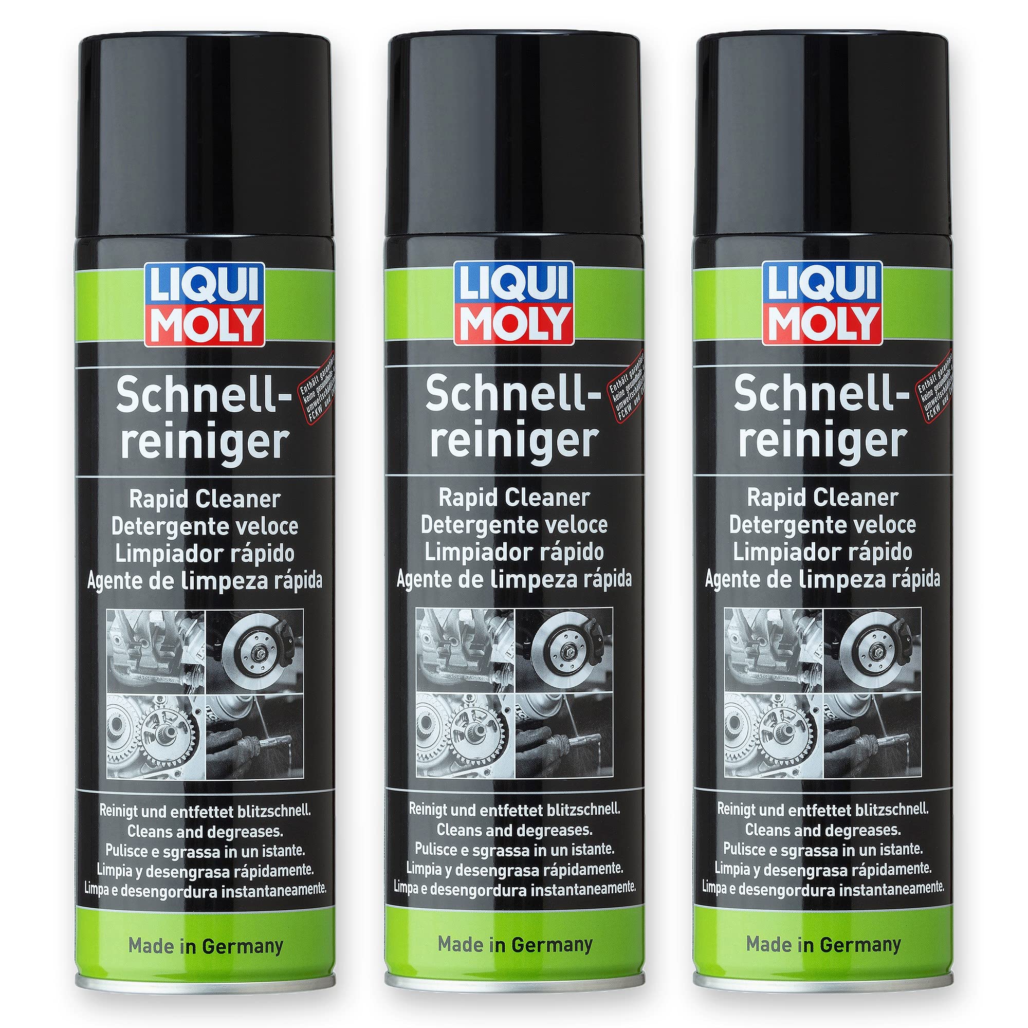 3x LIQUI MOLY Bremsenreiniger Spray 500 Ml – Schnell Und Effektiv Für Bremsen