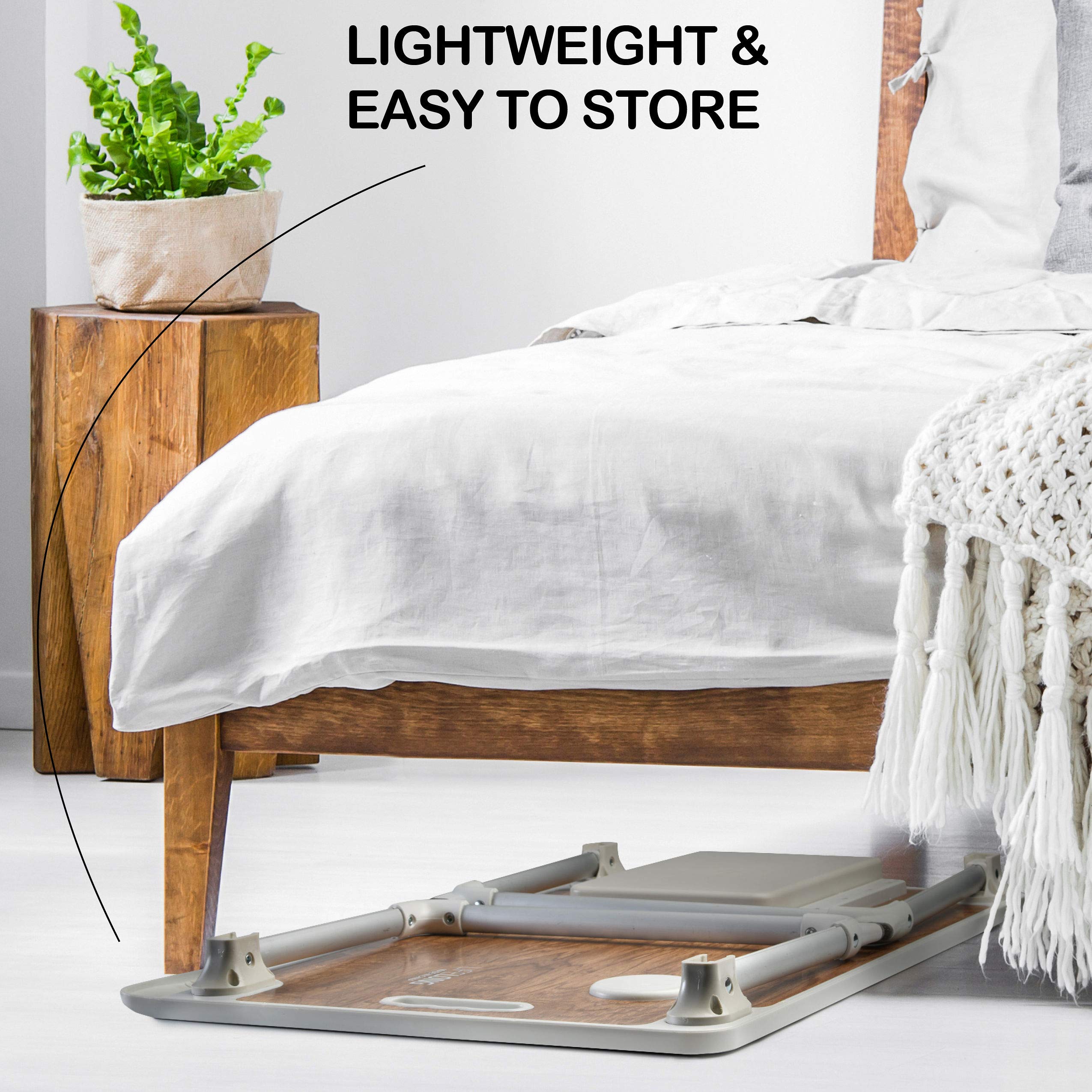 Foldable Laptop Table for Bed, Bed Desk for Laptop and Writing, Laptop