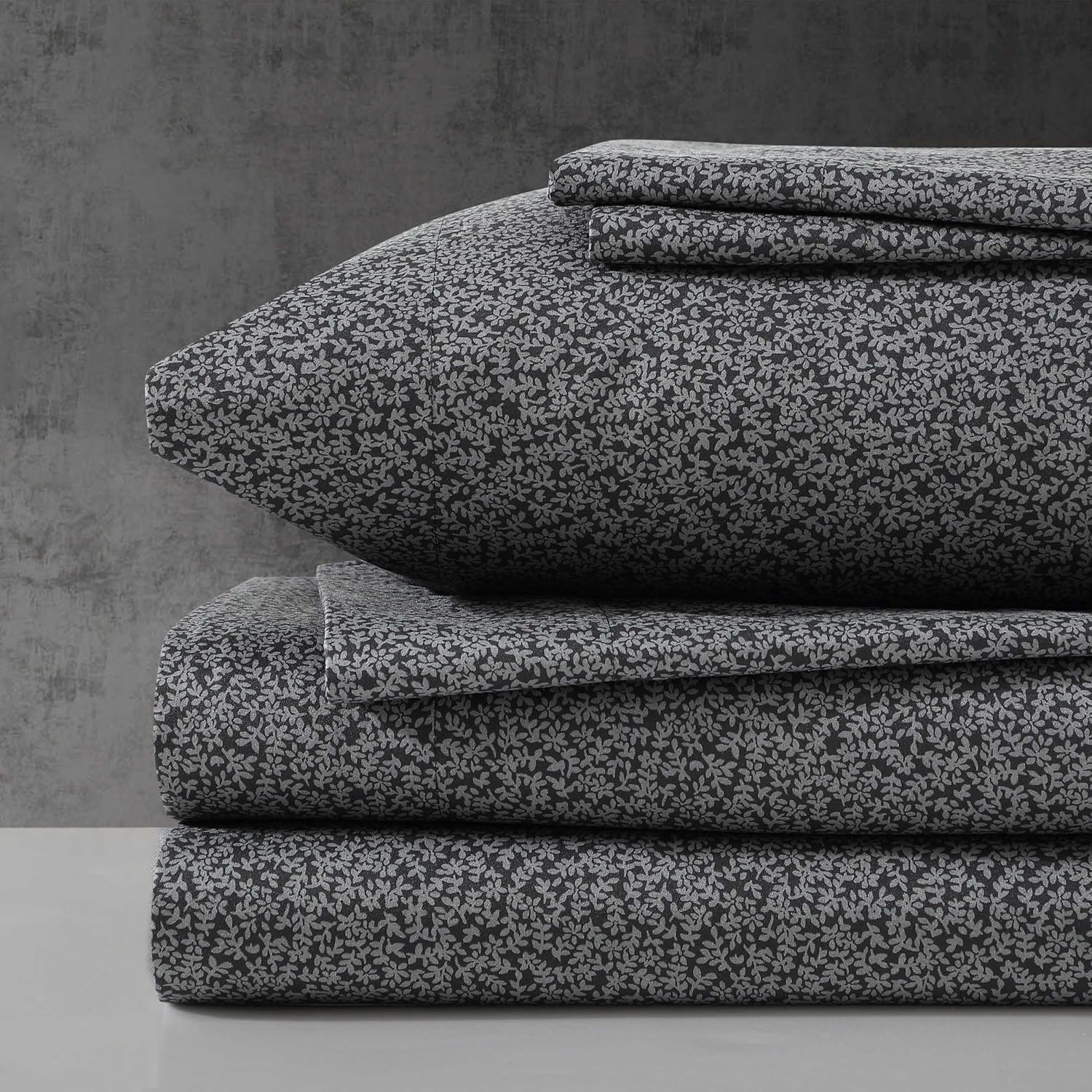 Kenneth Cole – Full Sheet Set, Super Soft Wrinkle-Resistant Bedding with Bonus Pillowcases, Floral Home Decor, Oeko-Tex Certified (Chill Flowers Charcoal, Full) Kenneth Cole – Full Sheet Set, Super Soft Wrinkle-Resistant Bedding with Bonus Pillowcases, Floral Home Decor, Oeko-Tex Certified (Chill Flowers Charcoal, Full)