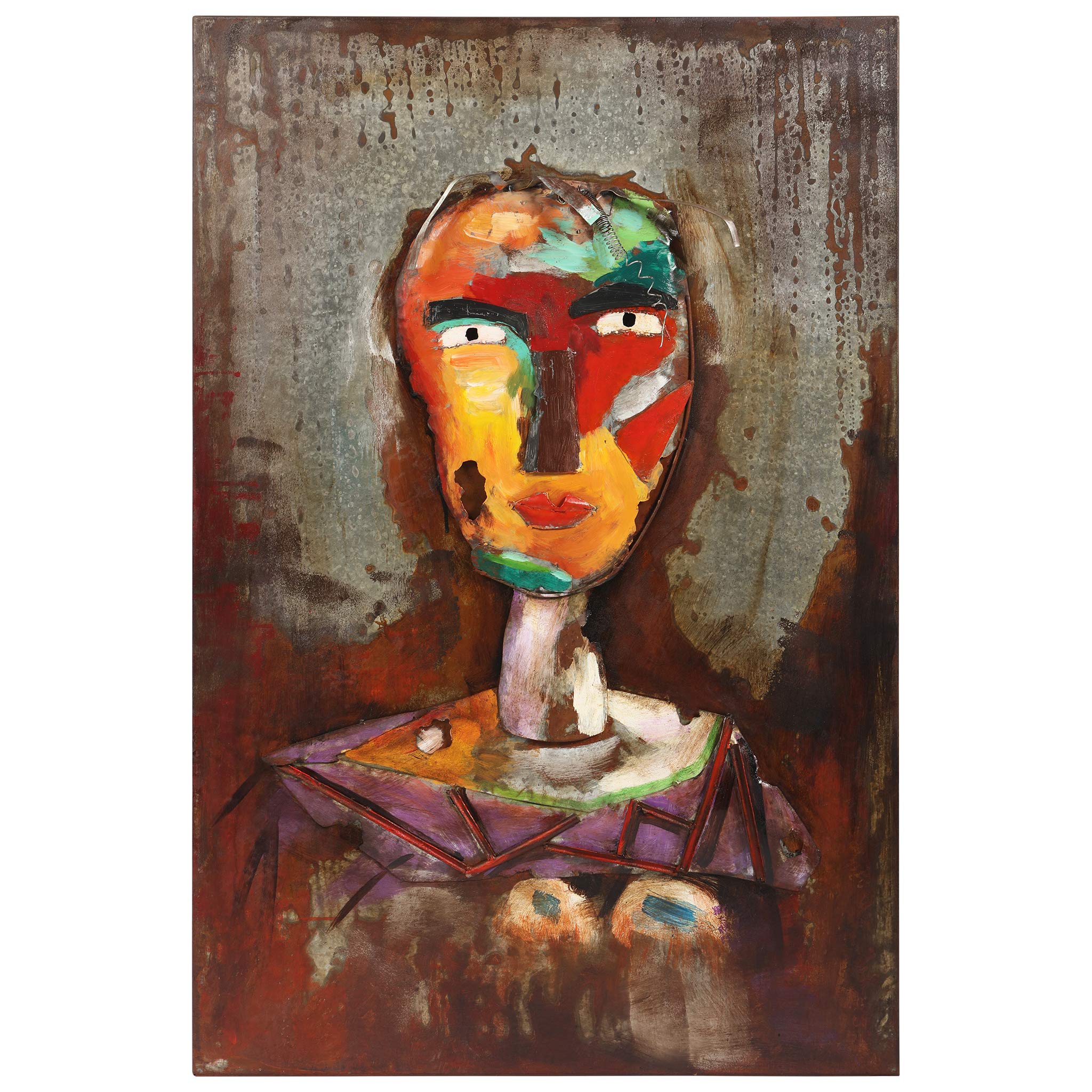 Empire Art Direct Homme II Mixed Media Iron Hand Painted Dimensional Wall Art, 48