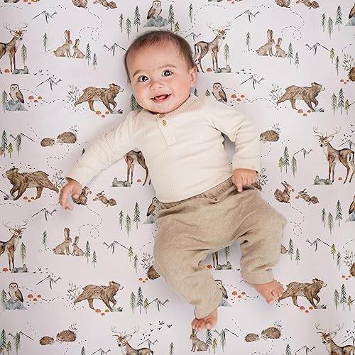 Miniatura 247 de Funda para cambiador de bebé, paquete de 2 unidades para niños, niñas (aeroplanos y nubes de acuarela), sábanas bajeras de primera calidad, funda