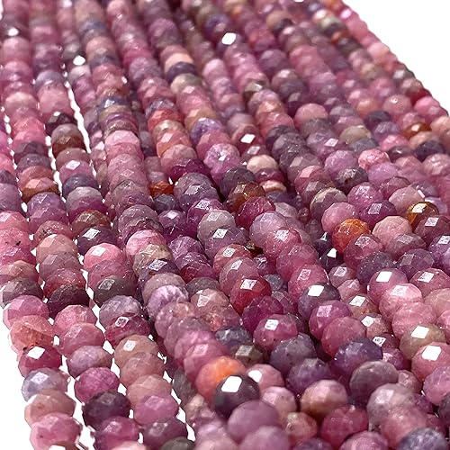 Miniatura 2 de ABCGEMS - Cuentas raras de rubí de arándano tanzano, dureza Mohs 9, justo debajo del diamante (corte revolucionario de diamante aporta un aspecto de